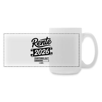 Rente 2026 Countdown Grafik - Große Panoramatasse 440 ml - Weiß - Rechts