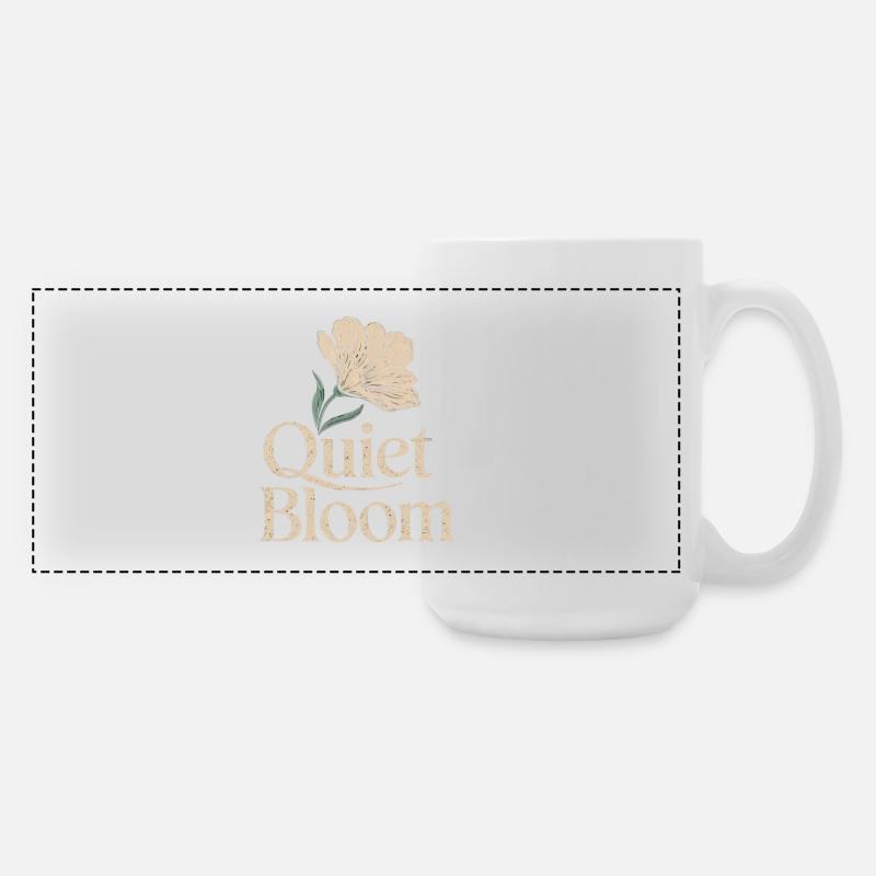 Quiet Bloom – Delicate Bloom - Large Panoramic Mug 440 ml - white
