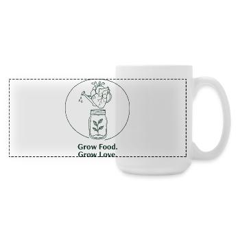 Organic horticulture, sustainable agriculture - Large Panoramic Mug 440 ml - white - Right