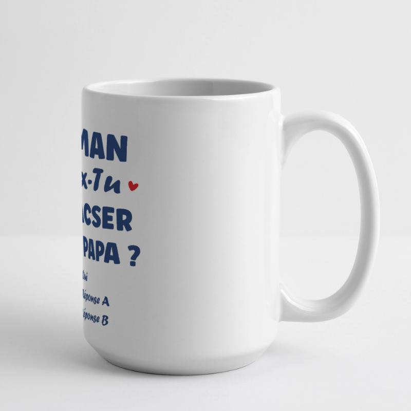 Mama, willst du eine eingetragene Lebenspartnerschaft mit Papa eingehen? Große Panoramatasse 440 ml