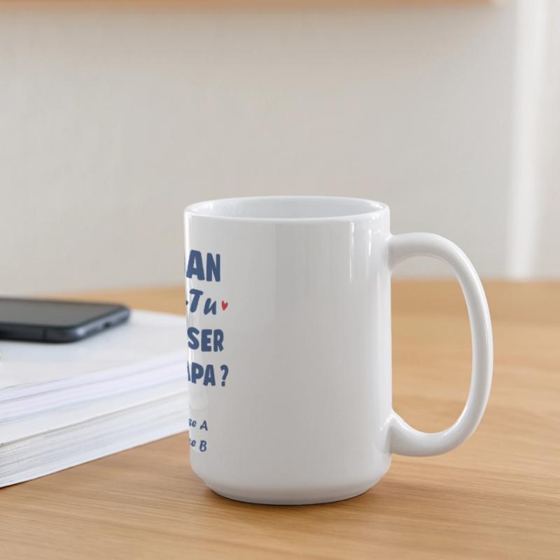 Mama, willst du eine eingetragene Lebenspartnerschaft mit Papa eingehen? Große Panoramatasse 440 ml