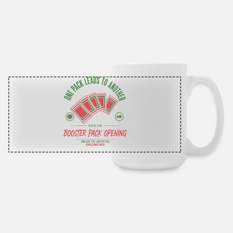 One Pack Leads To Another Booster Pack Opening - Large Panoramic Mug 440 ml - white