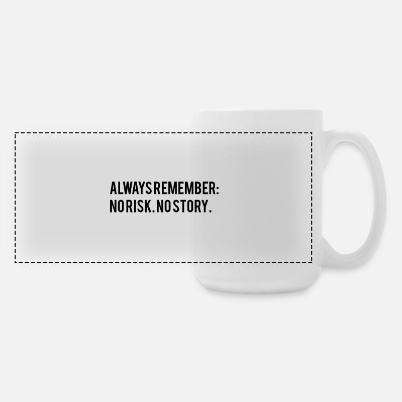 Motivierender Spruch - Große Panoramatasse 440 ml - Weiß