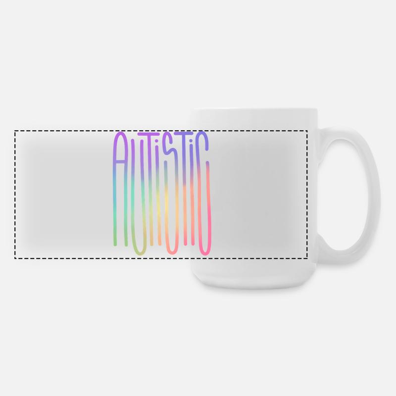 Autistic Spectrum Flow - Large Panoramic Mug 440 ml - white