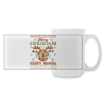 Pull de Noël moche - Grande tasse panoramique 440 ml - blanc - Droite