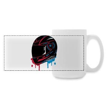 Motorcycle helmet Graffiti - Large Panoramic Mug 440 ml - white - Right