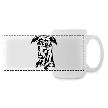 Galgo Kopf - Große Panoramatasse 440 ml - Weiß - Rechts