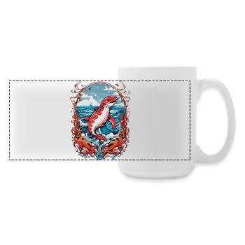 Sea creatures - Large Panoramic Mug 440 ml - white - Right