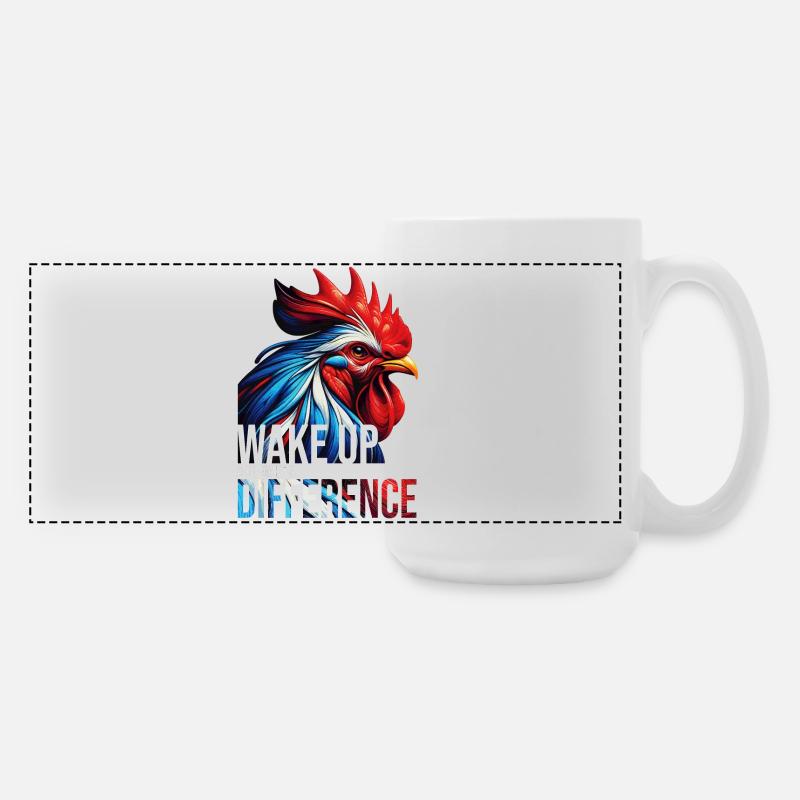 RÉVEILLEZ-VOUS ET FAITES LA DIFFÉRENCE-DB - Grande tasse panoramique 440 ml - blanc