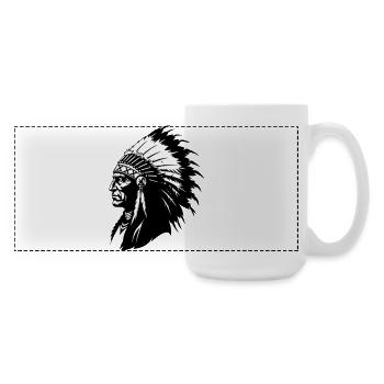 Indianerhäuptling - Große Panoramatasse 440 ml - Weiß - Rechts
