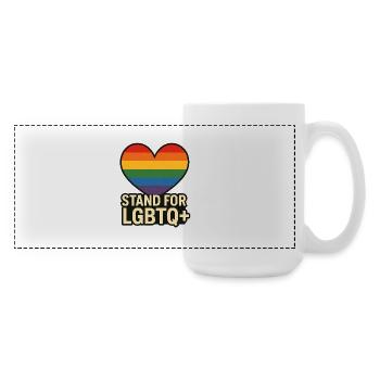 Pride Heart LGBT Support Design - Grande tasse panoramique 440 ml - blanc - Droite