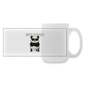 Before you ask: Nope – Funny Panda T-Shirt - Large Panoramic Mug 440 ml - white - Right
