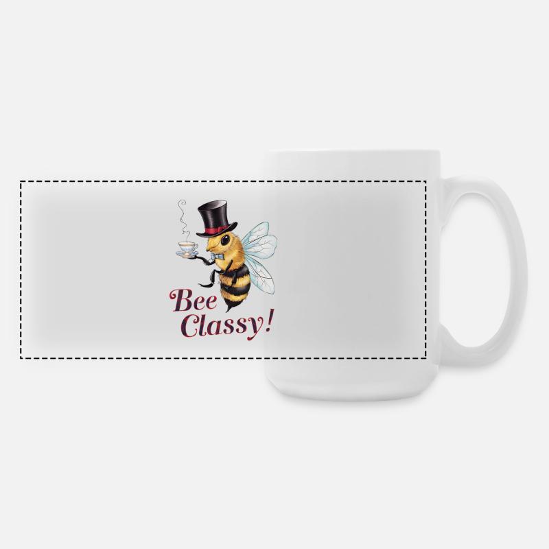 Bee Classy - Large Panoramic Mug 440 ml - white