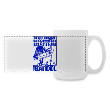 Retro Mediterranean Bandol Boat Mascot - Large Panoramic Mug 440 ml - white - Right