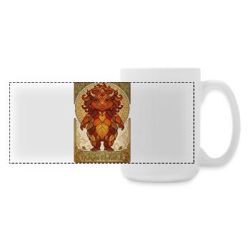 Autumn Monsters of Foliage - Large Panoramic Mug 440 ml - white - Right