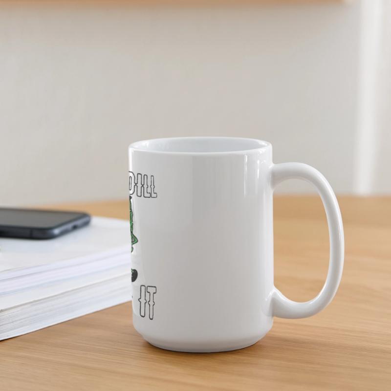 Amusez-vous simplement avec la moustache rétro rétro de concombre Grande tasse panoramique 440 ml