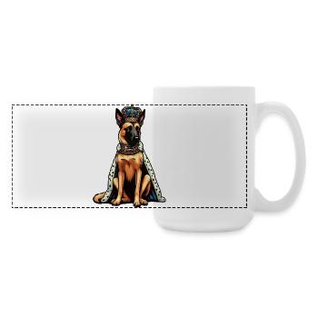 Malinois Belgischer Schäferhund Malinoisbesitzer - Große Panoramatasse 440 ml - Weiß - Rechts