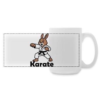 Karate Rabbit - Large Panoramic Mug 440 ml - white - Right