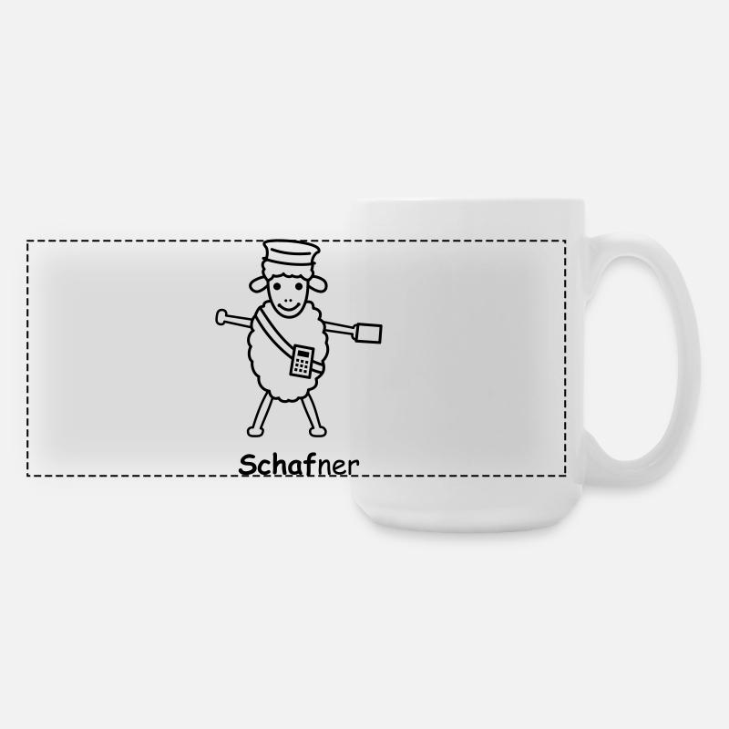 TIB_Schaf-ner - Große Panoramatasse 440 ml - Weiß