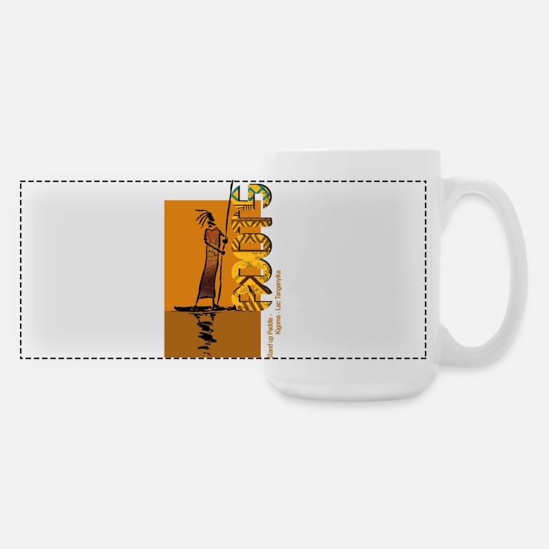 Stand up paddle Roots - Large Panoramic Mug 440 ml - white