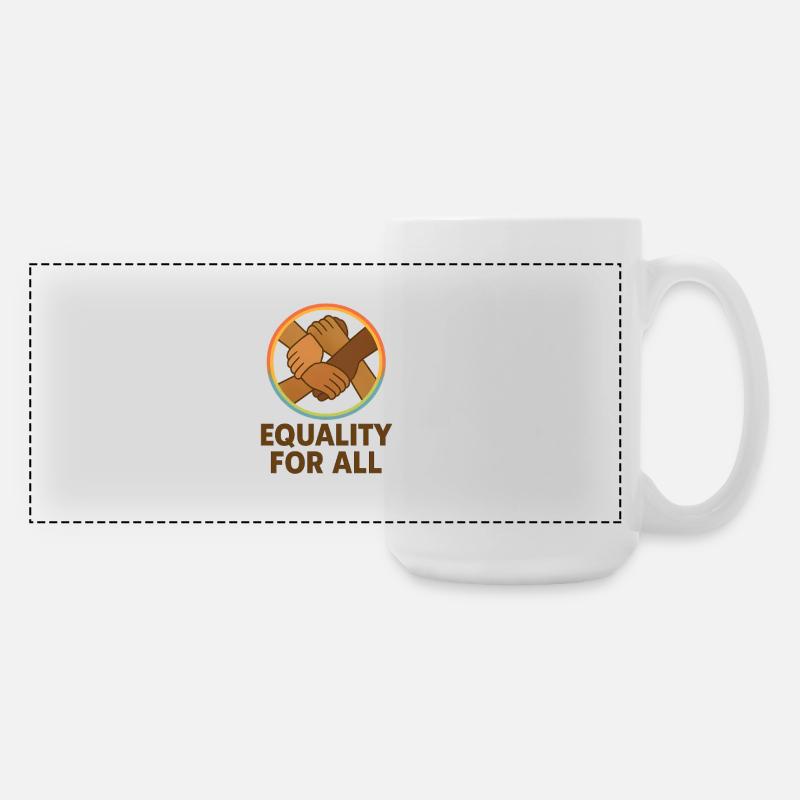 Unity Hands Conception de l’emblème circulaire - Grande tasse panoramique 440 ml - blanc
