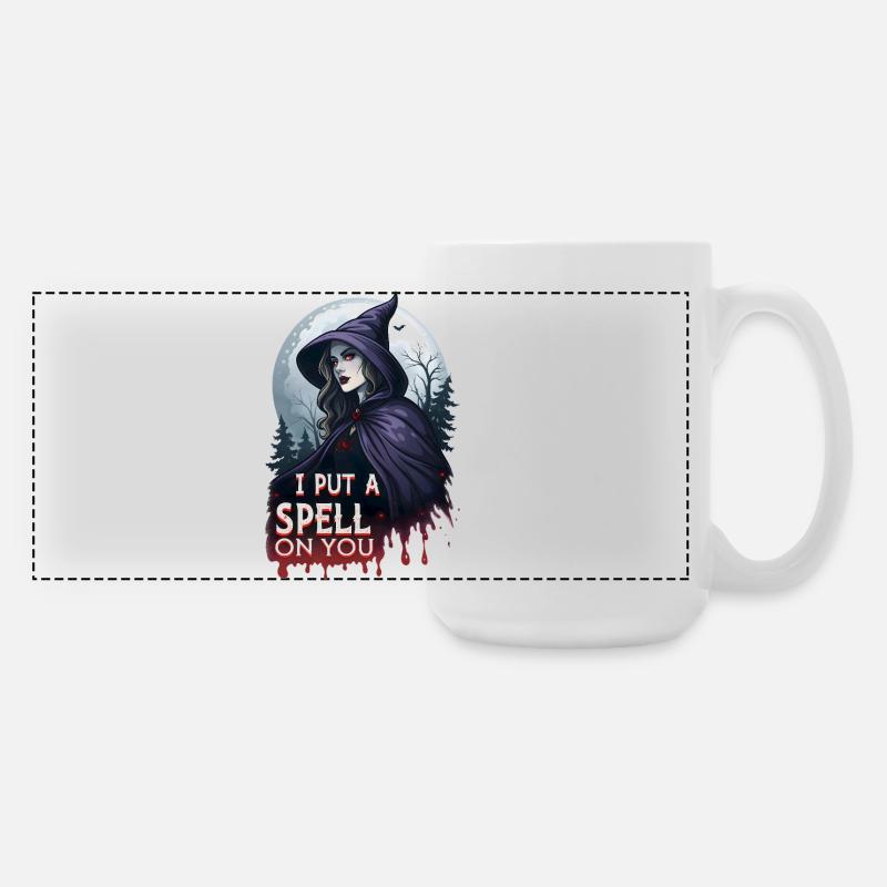 halloween I put a spell on you - Large Panoramic Mug 440 ml - white