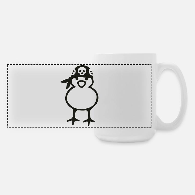 pirate chick - Large Panoramic Mug 440 ml - white
