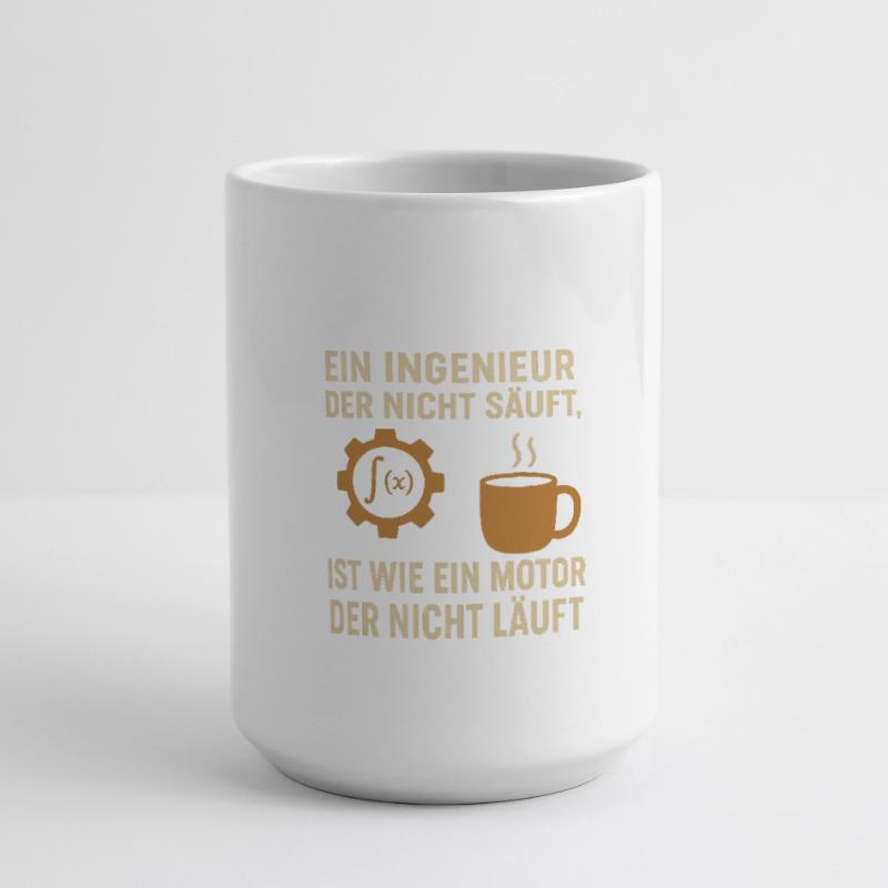 Engineer Humor Coffee Engine Large Panoramic Mug 440 ml