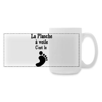 Planche à voile / Véliplanchiste / Windsurf / - Grande tasse panoramique 440 ml - blanc - Droite