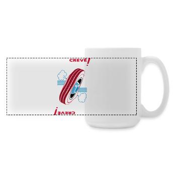 Müde! - Große Panoramatasse 440 ml - Weiß - Rechts