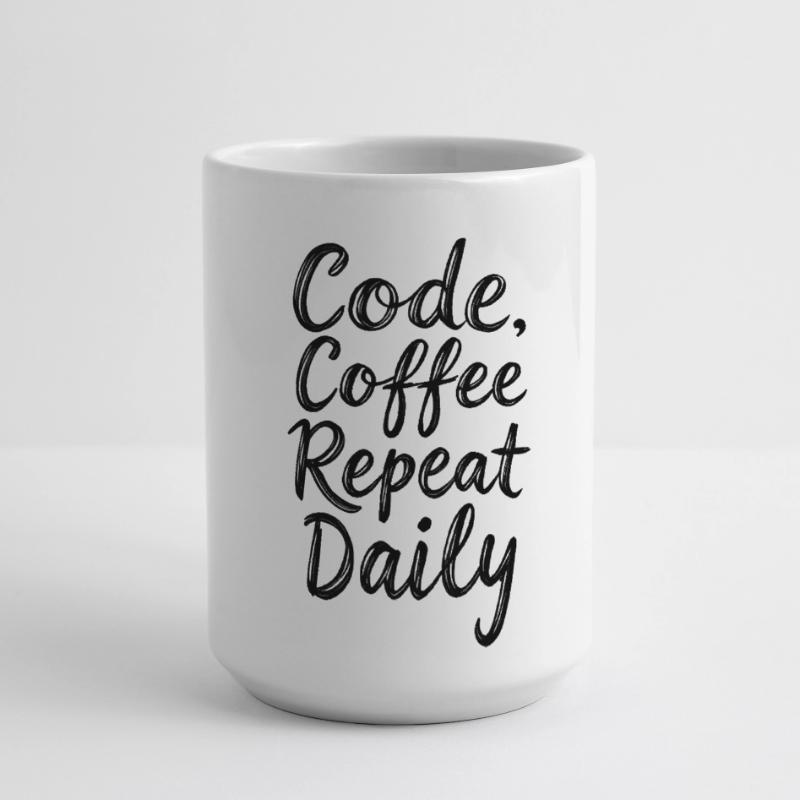 Code Sleep Debug Repeat Programmer Shirt Grande tasse panoramique 440 ml