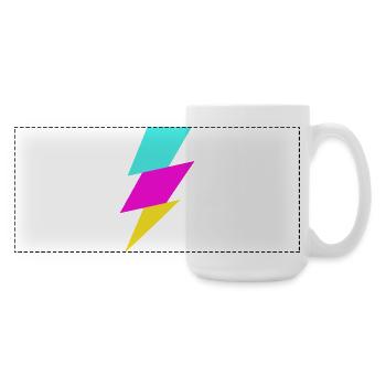 Rayon abstrait aux couleurs néon - Grande tasse panoramique 440 ml - blanc - Droite