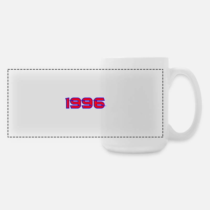 1996 Neon Retro Logo - Large Panoramic Mug 440 ml - white