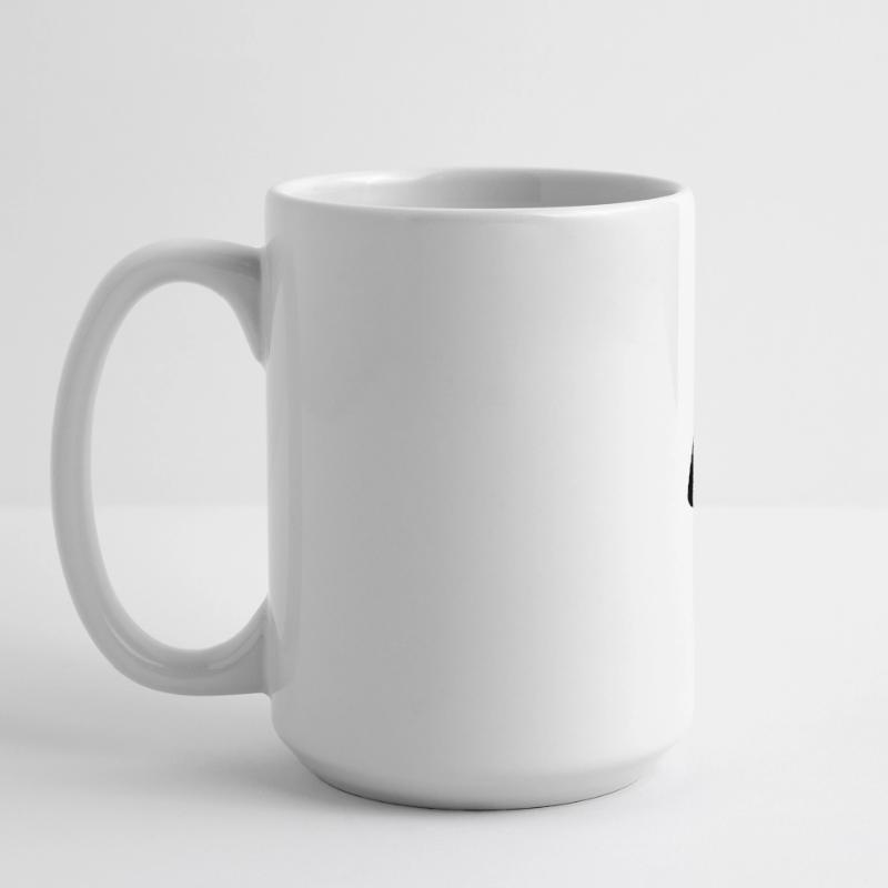 Mann oder Dämon Piktogramm Große Panoramatasse 440 ml