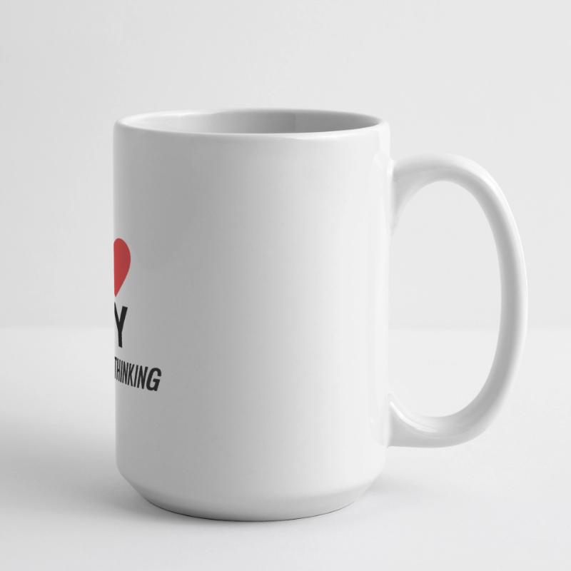 J’adore trop réfléchir Grande tasse panoramique 440 ml