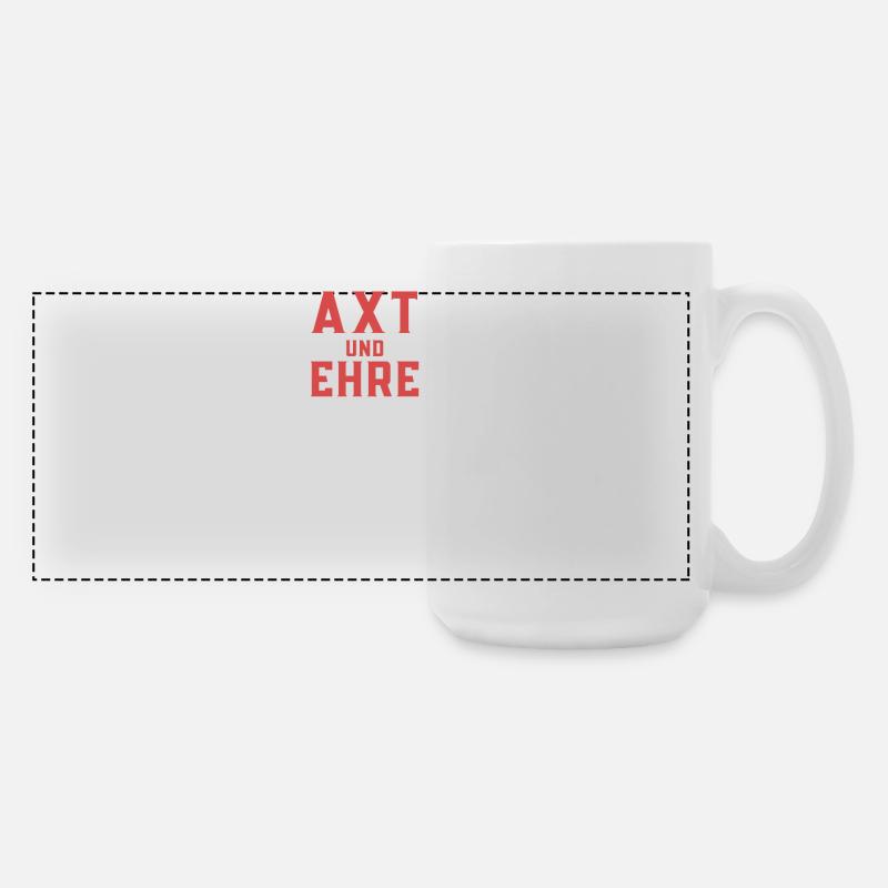 Axe and Honor - Large Panoramic Mug 440 ml - white