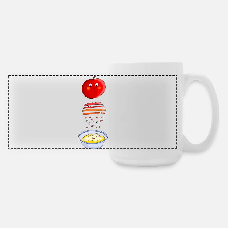 Apple to applesauce - Large Panoramic Mug 440 ml - white