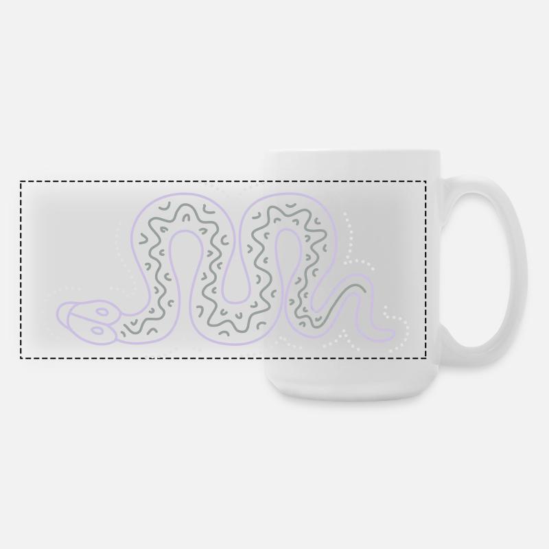 snake - Large Panoramic Mug 440 ml - white