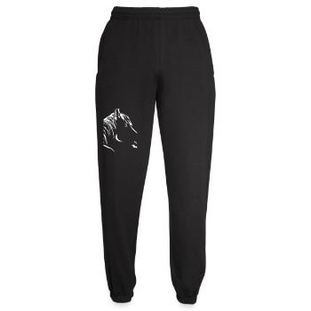 Pferd Kopf "Black Edition" - Unisex Jogginghose - Schwarz - Vorne - AI Model Female 172 light (172cm)