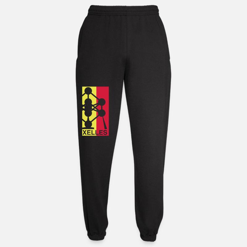 Atomium Brussels – Belgian Flag Square Design - Unisex Joggers - black
