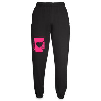 Design plat Paw Coffee Cup - Pantalon de jogging unisexe - noir - Devant - AI Model Female 172 light (172cm)