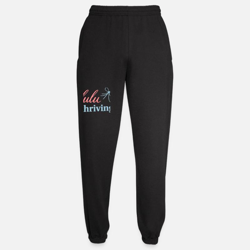 Delhu Thriving Script Logo - Unisex Joggers - black