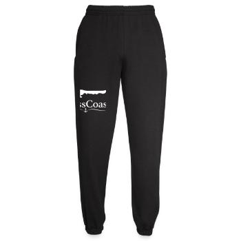 Logo côtier DarssCoast avec ancre et littoral - Pantalon de jogging unisexe - noir - Devant - AI Model Female 172 light (172cm)