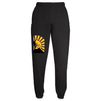 Cycliste aventureux - Roulez au coucher du soleil - Pantalon de jogging unisexe - noir - Devant - AI Model Female 172 light (172cm)