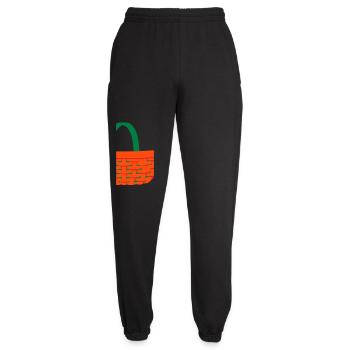 Woven Basket Mushroom Picker - Unisex Joggers - black - Front - AI Model Female 172 light (172cm)