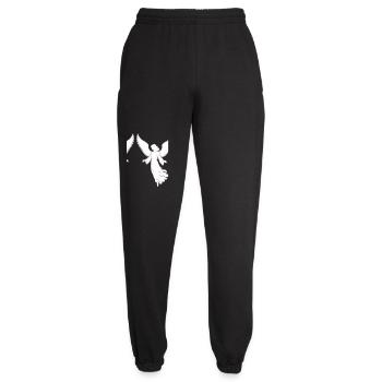 Doppelte Engelsflügel Silhouette - Unisex Jogginghose - Schwarz - Vorne - AI Model Female 172 light (172cm)