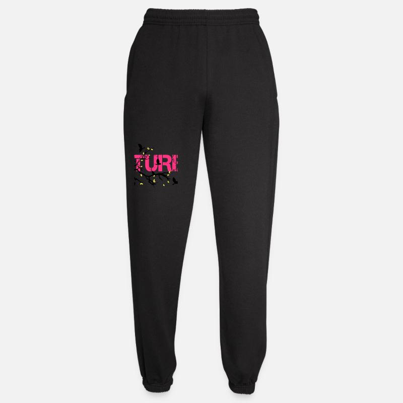 Nature en Rose Éclatante - Pantalon de jogging unisexe - noir