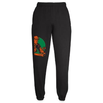 tischler silhouette - Unisex Jogginghose - Schwarz - Vorne - AI Model Female 172 light (172cm)