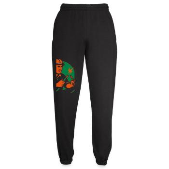Electrician silhouette - Unisex Joggers - black - Front - AI Model Female 172 light (172cm)