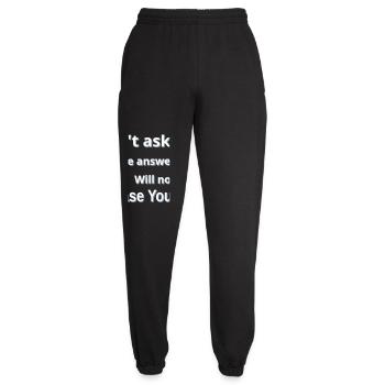 Don't ask: the answer will disappoint you - Unisex Joggers - black - Front - AI Model Female 172 light (172cm)